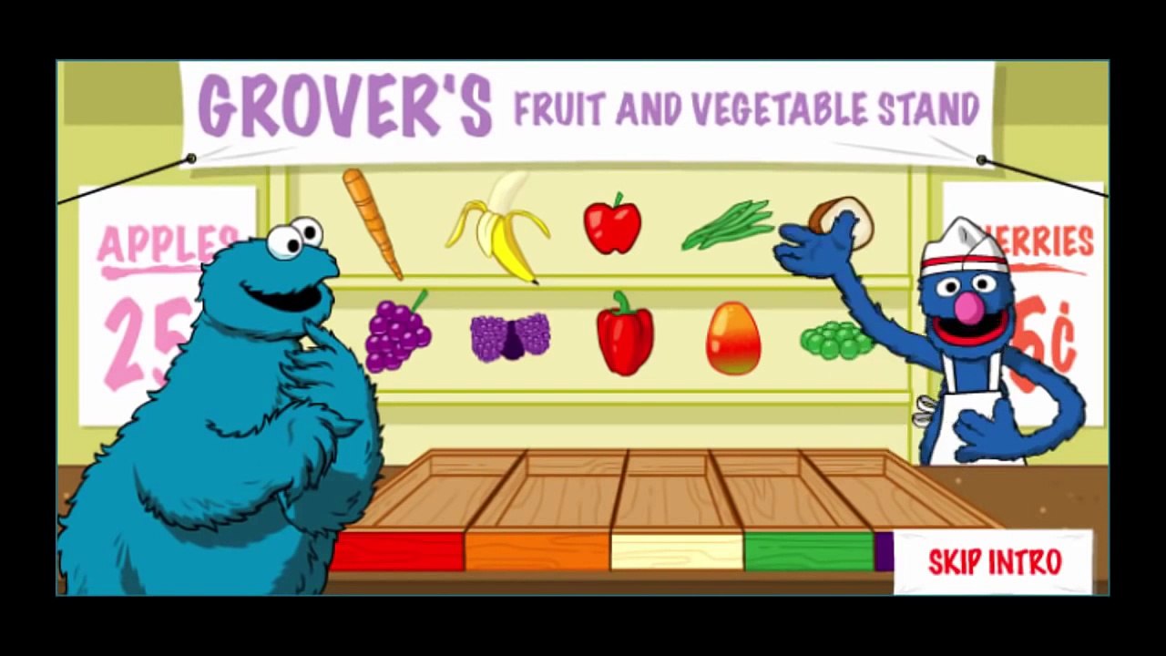 Sesame Street Color Me Hungry Cartoon Animation PBS Kids Game Play Walkthrough