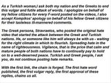 A Turkish Woman's Response to Greeks & Turks