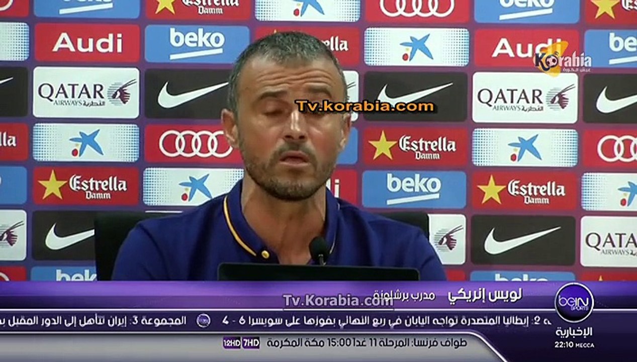أول مران للاعبي البرسا مع الوافد الجديد و تصريحات إنريكي
