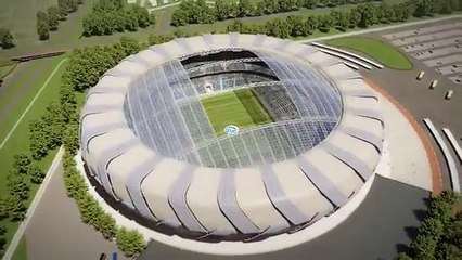 Overdekte tractorband: Nieuw stadion De Graafschap