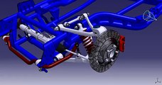 CATIA V5 DMU Kinematic Simulation - Front Suspension Complete