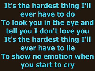 The Hardest Thing - 98 Degrees Lyrics