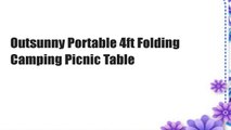 Outsunny Portable 4ft Folding Camping Picnic Table