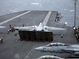 Triple F-14 Tomcat Launch From an Aircraft Carrier