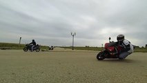 Motorcycle Wheelies & Knee Downs - 120 FPS Slow Motion - Yamaha R1 vs FZ1 vs YZF-R6 vs CBR 1000rr