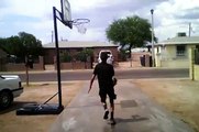 Kid fails so hard at playing basketball