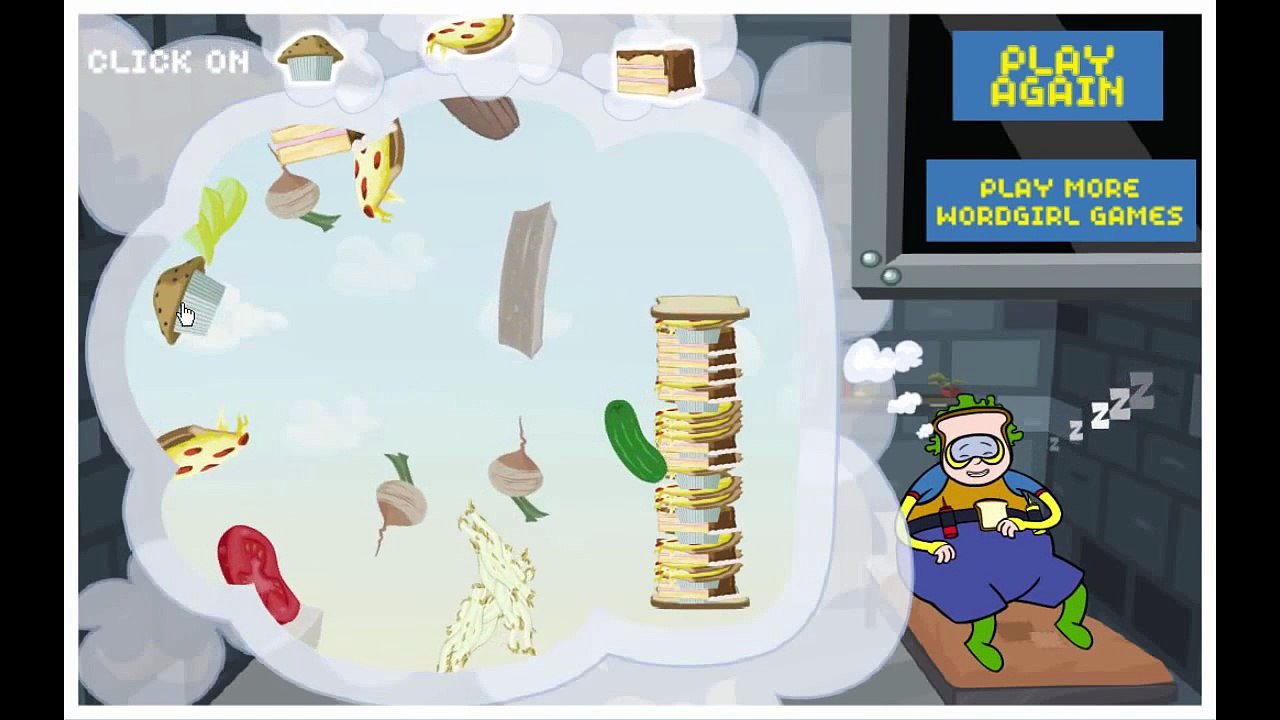 Word Girl Chucks Extreme Sandwich Crusher Cartoon Animation PBS Kids Game Play Walkthroug
