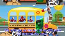 Wheels on the Bus Super Hero Nursery Rhymes   Spiderman cartoon