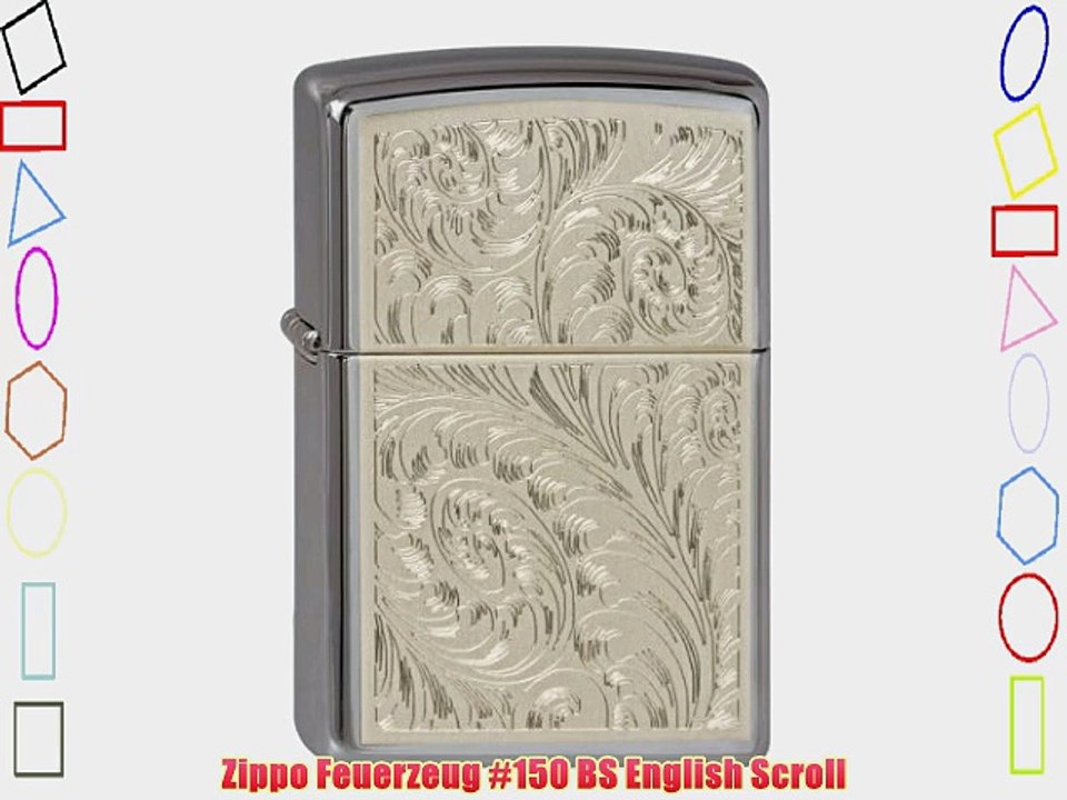 Zippo Feuerzeug #150 BS English Scroll