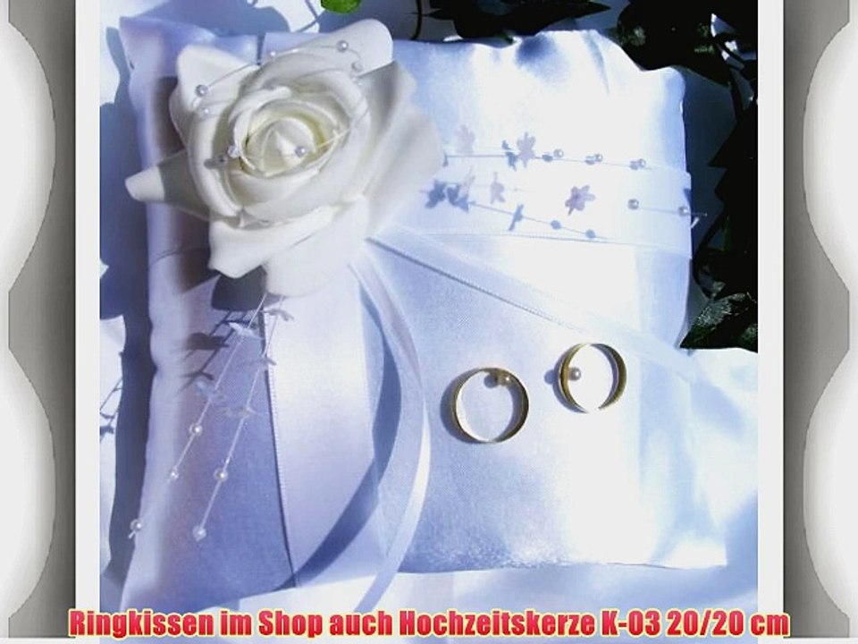 Ringkissen im Shop auch Hochzeitskerze K-03 20/20 cm