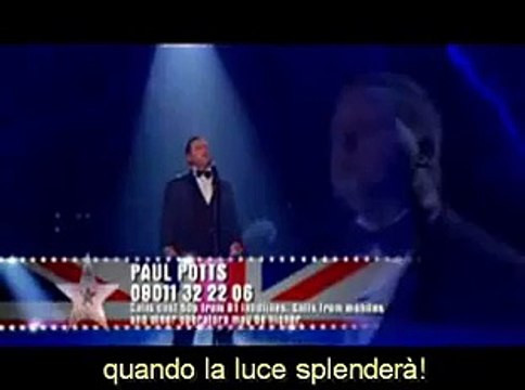 Paul Potts Interpretando Nessun Dorma (Italiano y español)