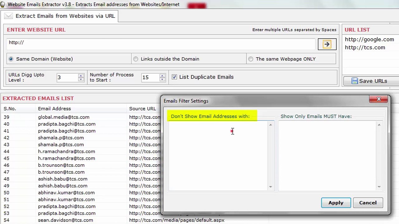 How to Extract Emails from Multiple Websites