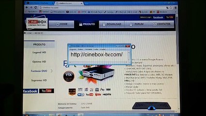 Atualizar Cinebox Fantasia Duo Satelite, nova att 12/07/15 (ou Optimos) / Tutorial passo a passo