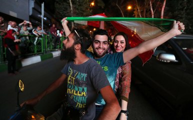 Les Iraniens célèbrent l'accord nucléaire à Téhéran
