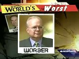 On Countdown with Keith Olbermann, **WORST PERSON IN THE WORLD** - 4/30/09