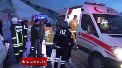 Çorum’da cenazeye giden otobüs devrildi 1 ölü, 45 yaralı