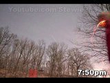 Strange Light UFO in Night Sky over Illinois 1/30/12