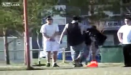 Bodybuilder Saves Dude From Getting Knocked Out.