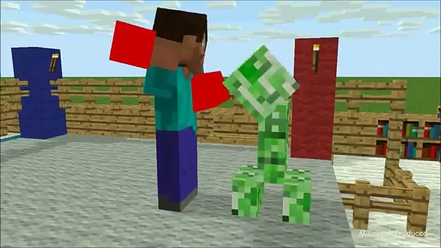 Monster School Boxing Minecraft Animation, Creeper, Minecraft Animação