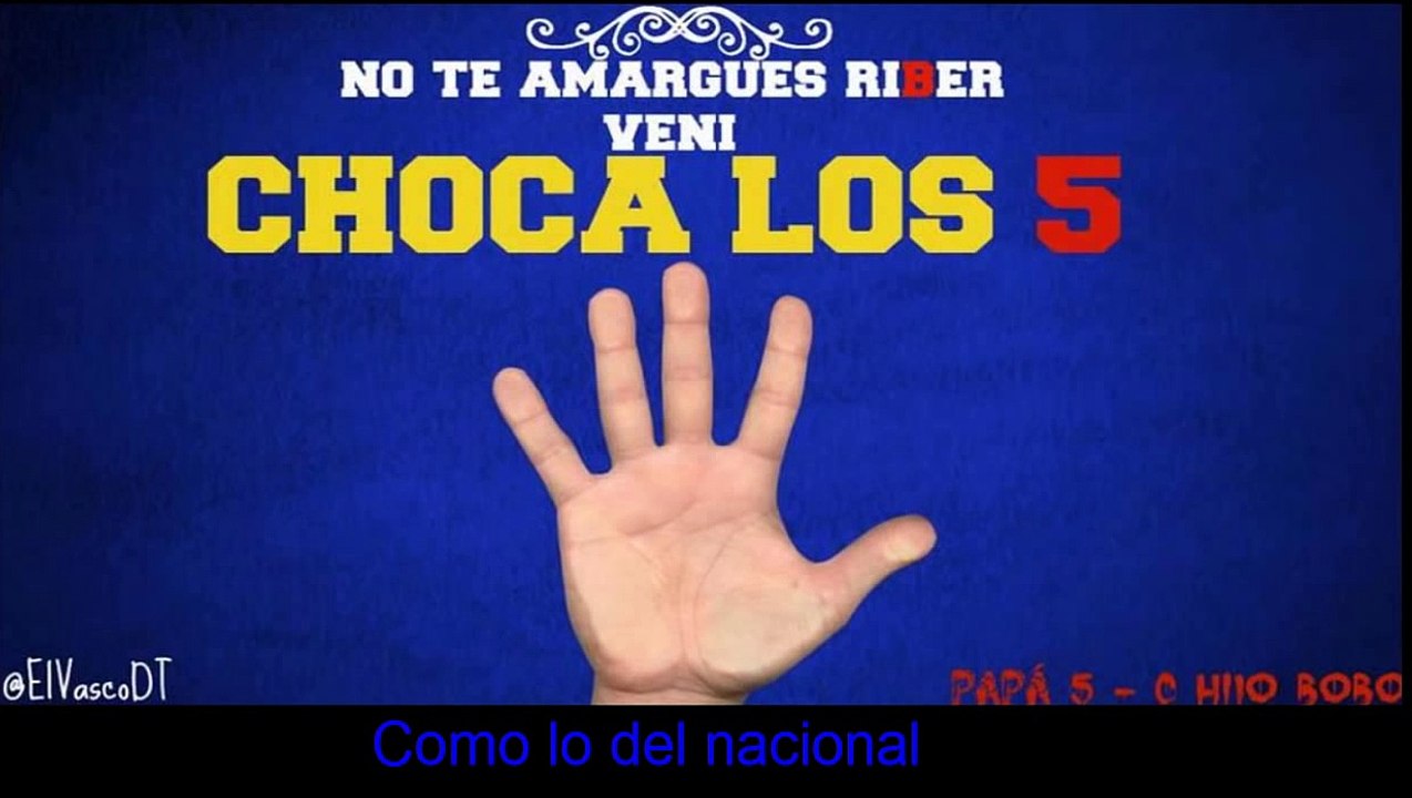 CANCIÓN DE BOCA 5 RIVER 0 - 5in con5uelo (LETRA)