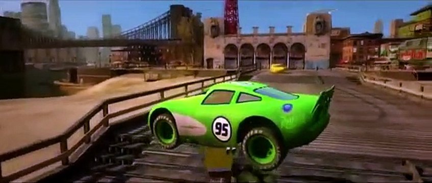 SpongeBob Squarepants & Yellow Disney Pixar Cars Lightning McQueen ft Hulk & Green Mcqueen Cars!