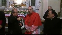 Il cardinale Re visita la chiesa di San Nicola a Lauria