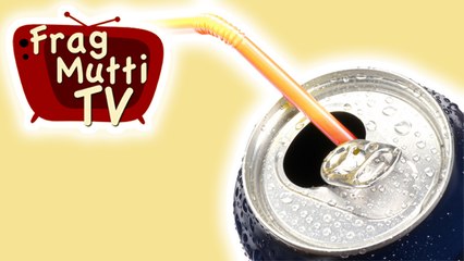 Strohhalm in Getränkedose festhalten - Frag Mutti TV