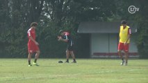 Em treino tático, Centurión recebe aplausos de Osorio após gol