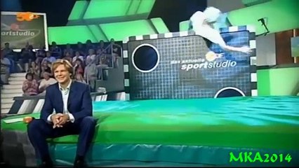 Torwandschießen mit Mario Götze,Franz Beckenbauer,Rudi Völler -das aktuelle sportstudio,10. 08.2013