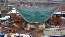 Olympic aquatics centre construction