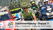 Zusammenfassung - Etappe 11 (Pau > Cauterets - Vallée de Saint-Savin) - Tour de France 2015