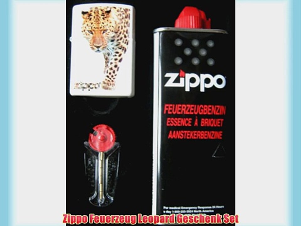 Zippo Feuerzeug Leopard Geschenk Set