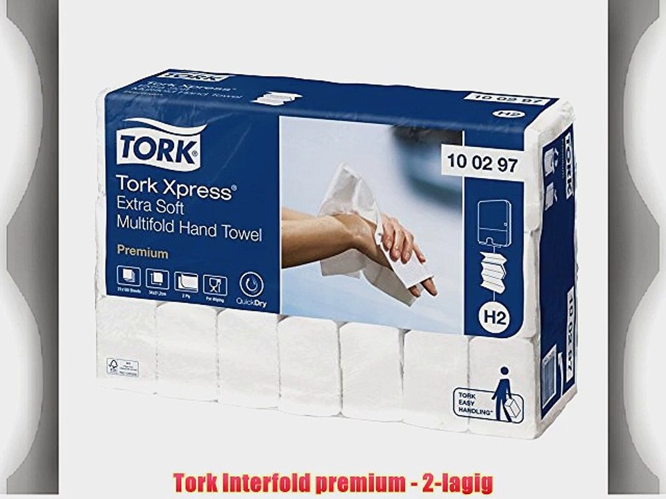 Tork Interfold premium - 2-lagig - hochwei? - 31 x 34 cm - 2.100 St?ck