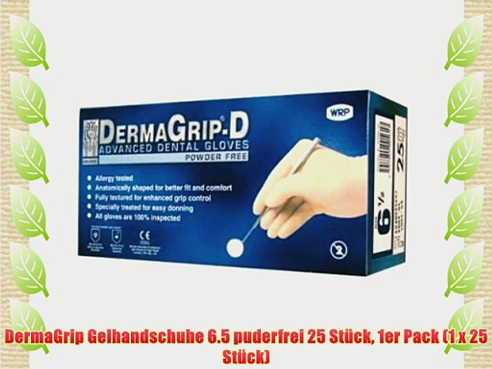 DermaGrip Gelhandschuhe 6.5 puderfrei 25 St?ck 1er Pack (1 x 25 St?ck)