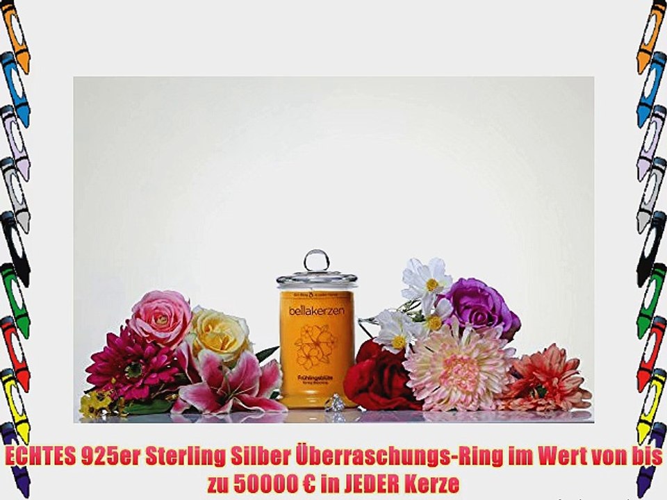BellaKerzen Duftkerze / Fr?hlingsbl?te / mit 925 Sterling Silber ?berraschung bis 500 EUR /