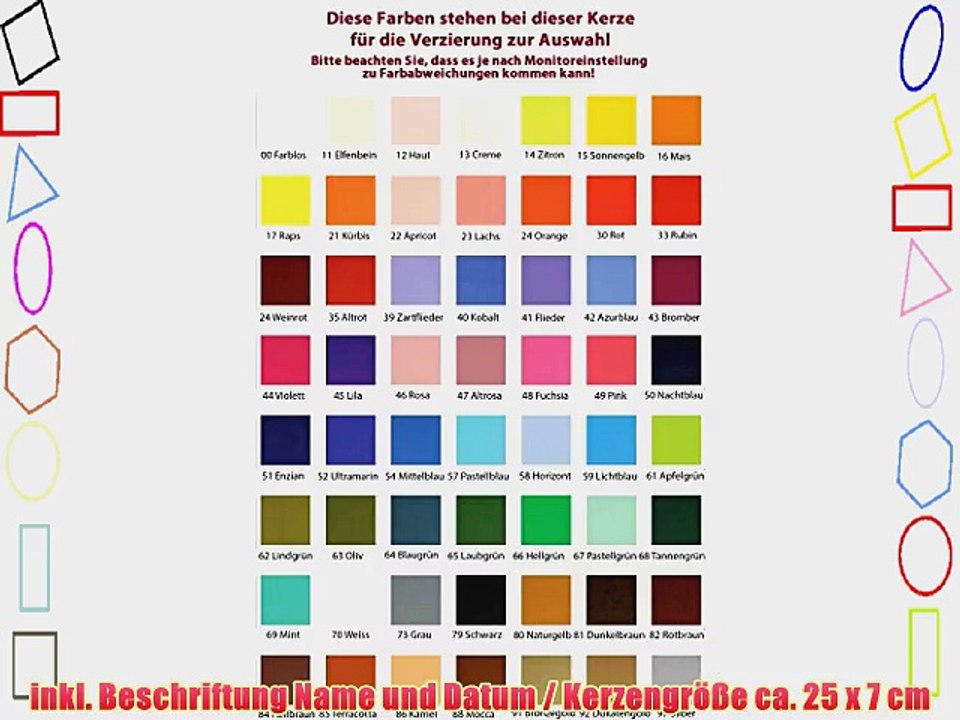 Hochzeitskerze Kerze zur Hochzeit Traukerze 16441