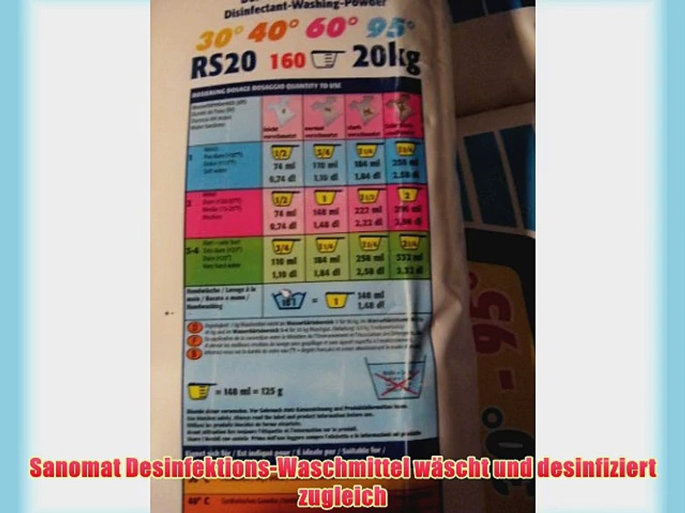 Sanomat Desinfektionswaschmittel - phosphatfrei - 20 kg