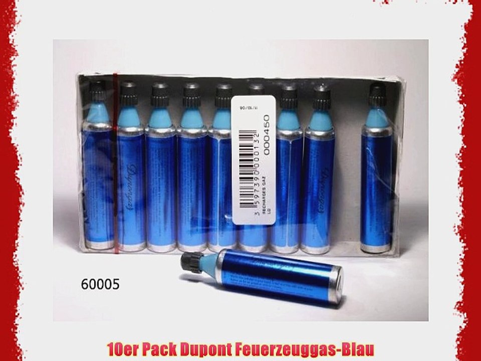 10er Pack Dupont Feuerzeuggas-Blau