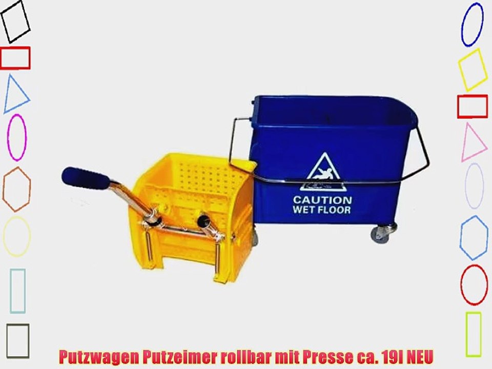 Putzwagen Putzeimer rollbar mit Presse ca. 19l NEU