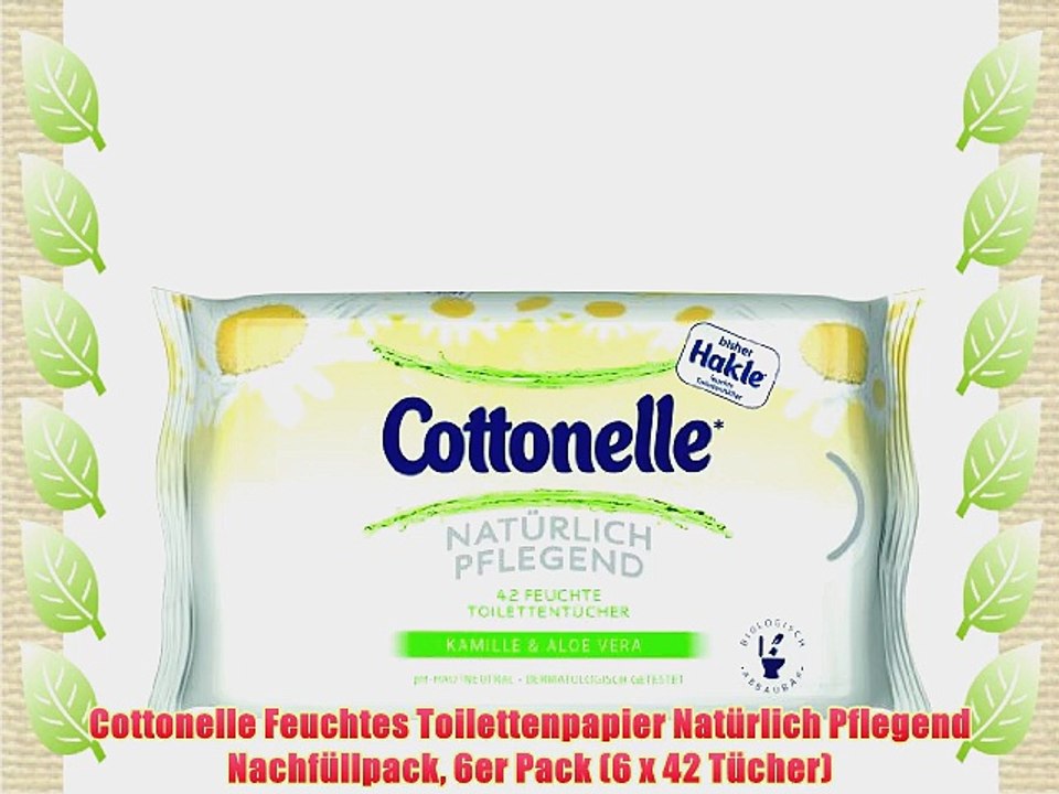 Cottonelle Feuchtes Toilettenpapier Nat?rlich Pflegend Nachf?llpack 6er Pack (6 x 42 T?cher)