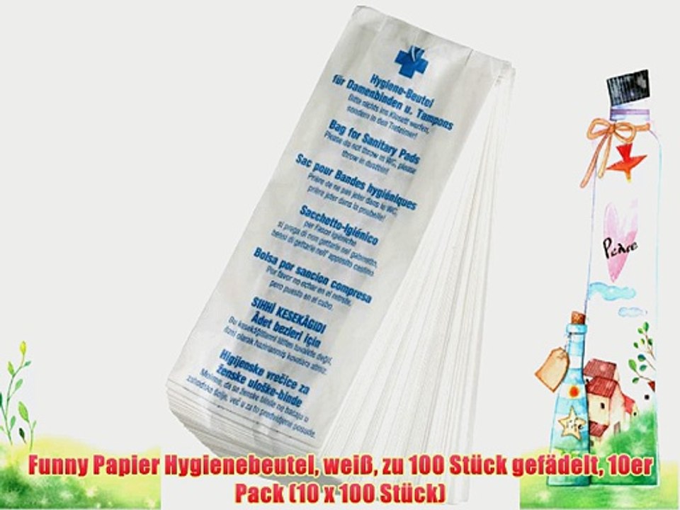 Funny Papier Hygienebeutel wei? zu 100 St?ck gef?delt 10er Pack (10 x 100 St?ck)