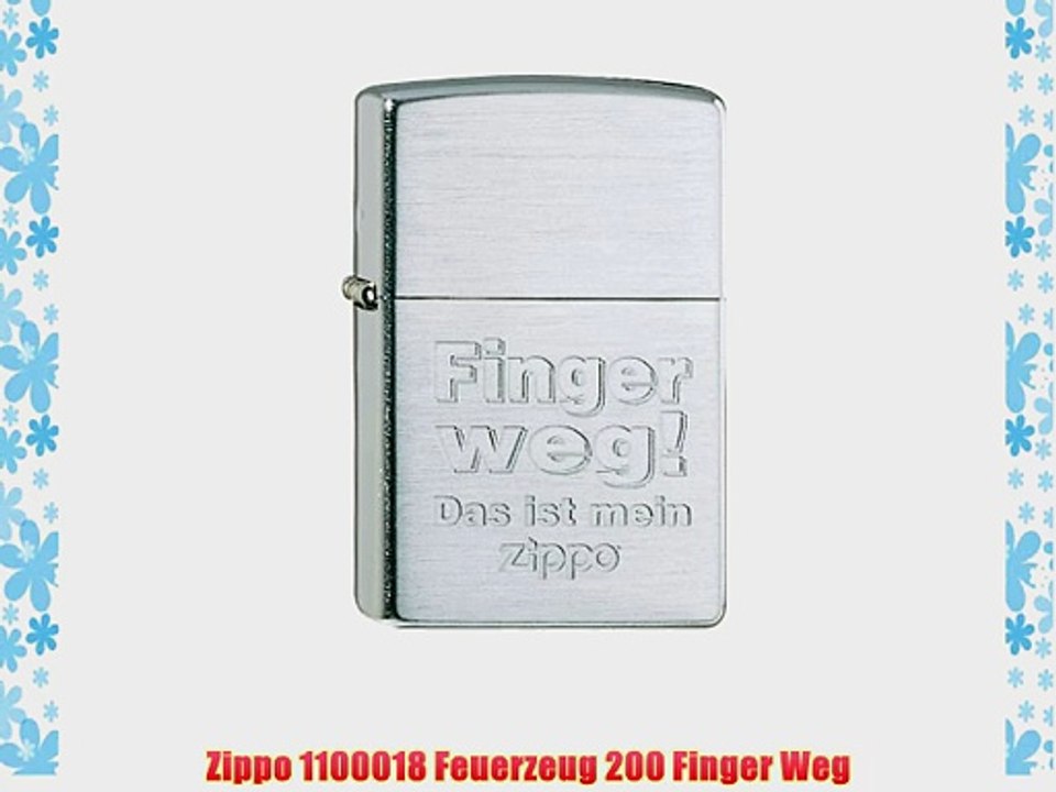 Zippo 1100018 Feuerzeug 200 Finger Weg