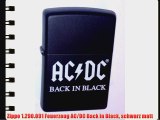 Zippo 1.290.091 Feuerzeug AC/DC Back in Black schwarz matt