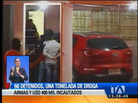 66 detenidos, una tonelada de droga y 400 mil dólares incautados deja operativo Jaque Mate I”