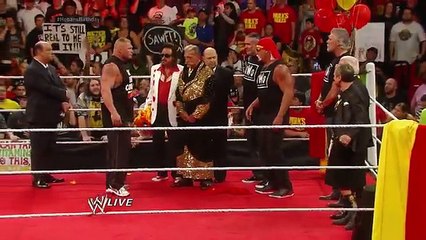 Brock Lesnar crashes Hulk Hogan's birthday celebration- Raw, Aug. 11, 2014