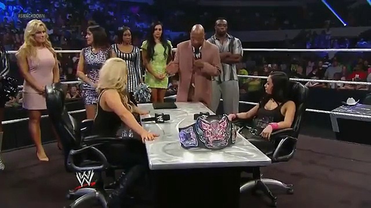 WWE Smackdown 07/12/13 Kaitlyn & AJ Lee Contract Signing