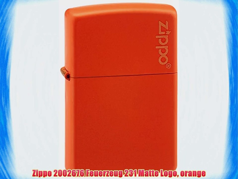 Zippo 2002676 Feuerzeug 231 Matte Logo orange