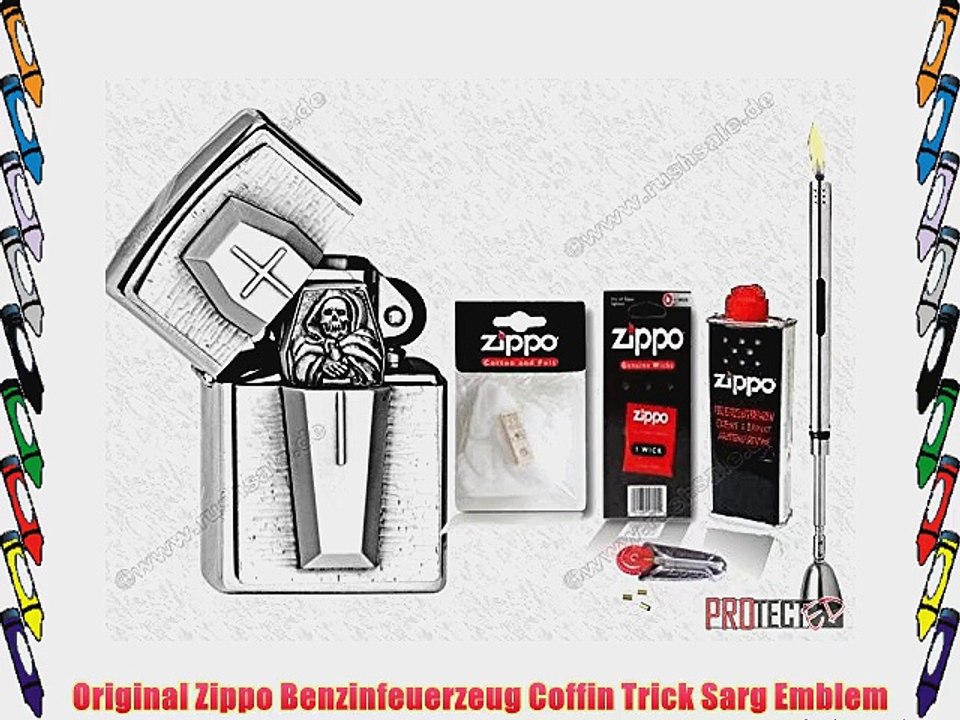 Zippo Feuerzeug Coffin Trick Sarg Emblem   Zubeh?r XL