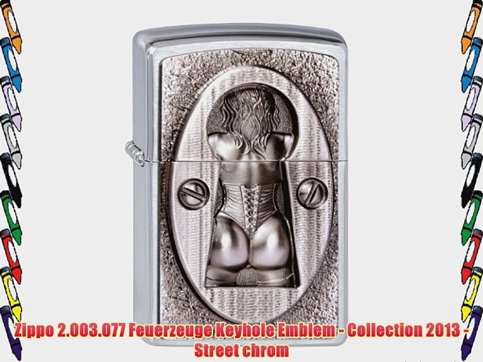 Zippo 2.003.077 Feuerzeuge Keyhole Emblem - Collection 2013 - Street chrom