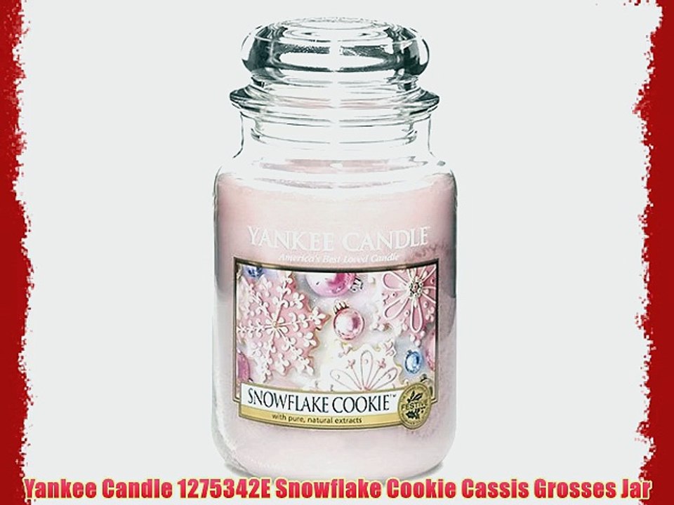 Yankee Candle 1275342E Snowflake Cookie Cassis Grosses Jar
